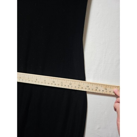 Vintage Burnout Velvet Slip Dress Medium Maxi Black Y2k 90s Whimsigoth Goth - Picture 6 of 9